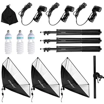 CRAPHY Professional Photo Studio Soft Box Lights Kit