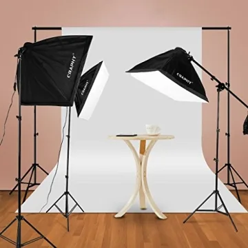 CRAPHY Professional Photo Studio Soft Box Lights Kit