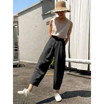 Shop Milumia Casual High Waist Tapered Pants for Women