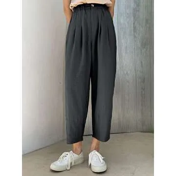Shop Milumia Casual High Waist Tapered Pants for Women