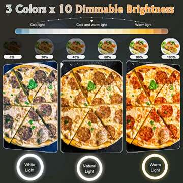 Ring Light with Stand, Desk Ring Light with Phone Holder, Overhead Phone Mount with Ring Light for Cooking, Live Streaming, Video Recording, Makeup, and Zoom Meetings