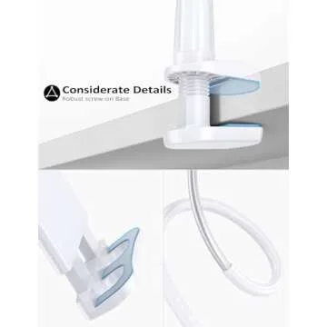 Tryone Gooseneck Tablet Holder Stand for Bed Adjustable Flexible Arm Tablets Mount Clamp on Table Compatible with iPad Air Mini | Galaxy Tabs | Kindle Fire | Switch or Other 4.7-10.5" Devices