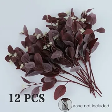 Rosscer Eucalyptus Stems Kit - 12 Realistic Faux Plants