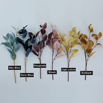 Rosscer Eucalyptus Stems Kit - 12 Realistic Faux Plants