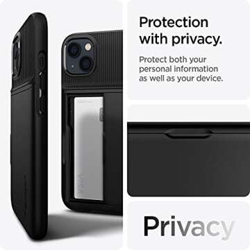 Spigen Slim Armor CS Case Compatible with iPhone 13 Card Slot - Black