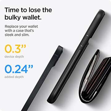 Spigen Slim Armor CS Case Compatible with iPhone 13 Card Slot - Black