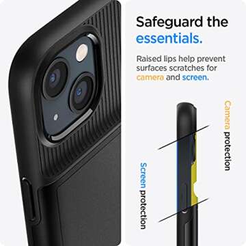 Spigen Slim Armor CS Case Compatible with iPhone 13 Card Slot - Black
