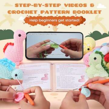 Crochet Kit for Beginners - Perfect for All Ages with Extra Yarn