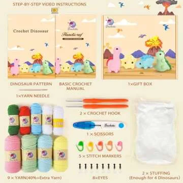 Complete Crochet Kit for Beginners with Extra Yarn