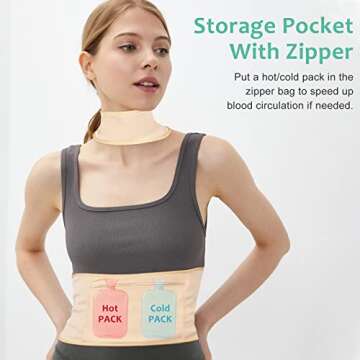 Castor Oil Pack Wrap, MRLI 5 Pack Castor Oil Pack for Liver Detox, Organic Cotton Flannel for Castor Oil Pack, Reusable Castor Oil Pack Kit for Thyroid Neck with Adjustable Elastic Strap