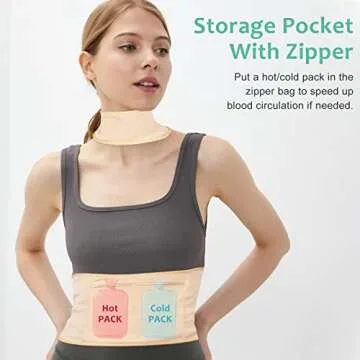 Castor Oil Pack Wrap, MRLI 5 Pack Castor Oil Pack for Liver Detox, Organic Cotton Flannel for Castor Oil Pack, Reusable Castor Oil Pack Kit for Thyroid Neck with Adjustable Elastic Strap