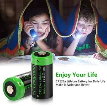 Enegitech CR123A Lithium Battery for Home Security Devices