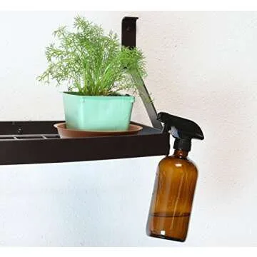 2 Pack - SimpleHouseware 16oz Amber Glass Spray Bottles with Chalk Labels