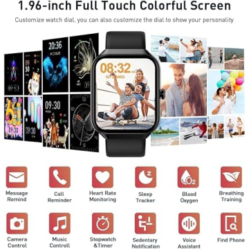 2025 Smart Watch with Bluetooth Call, Heart Rate Monitor, and IP68 Waterproof
