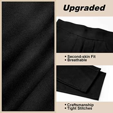 Tagoo Black Dress Pants for Women Business Casual High Waisted Stretchy Skinny Office Work Ponte Leggings with Pockets