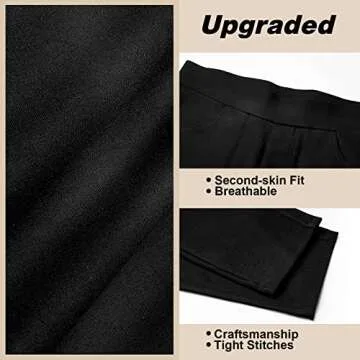 Tagoo Black Dress Pants for Women High Waisted Comfort