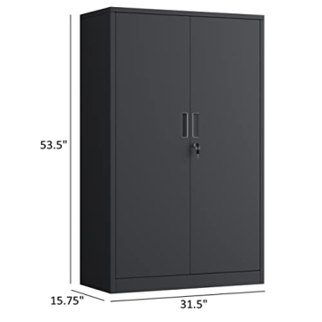 iJINGUR Lockable Metal Storage Cabinet for Home Office Garage