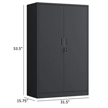 iJINGUR Lockable Metal Storage Cabinet for Home Office Garage