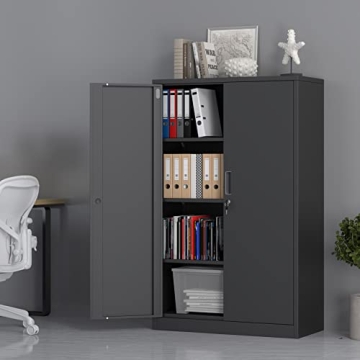 iJINGUR Lockable Metal Storage Cabinet for Home Office Garage