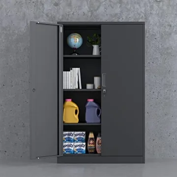 iJINGUR Lockable Metal Storage Cabinet for Home Office Garage