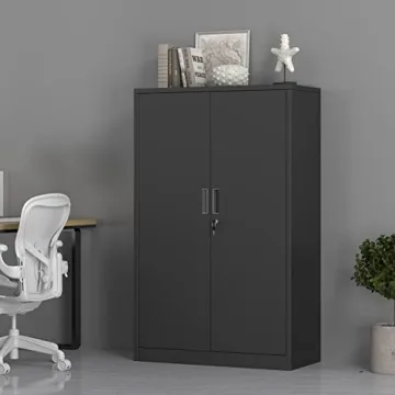 iJINGUR Lockable Metal Storage Cabinet for Home Office Garage
