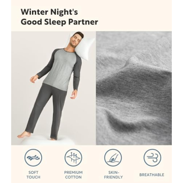 DAVID ARCHY Men's Soft Cotton Pajama Set Cozy Loungewear