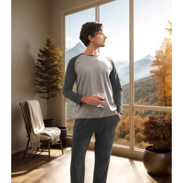 DAVID ARCHY Men's Soft Cotton Pajama Set Cozy Loungewear