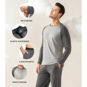 DAVID ARCHY Men's Soft Cotton Pajama Set Cozy Loungewear