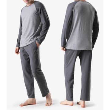 DAVID ARCHY Men's Soft Cotton Pajama Set Cozy Loungewear