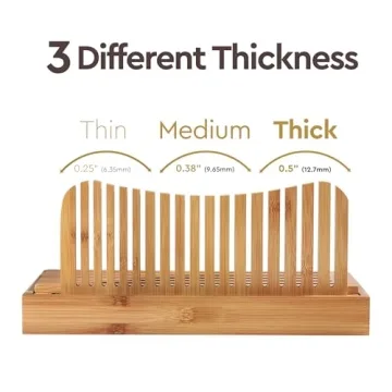 Bambüsi Bread Slicer - Bamboo Cutter with Knife and Crumb Tray