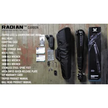 Vortex Radian Carbon Tripod Kit for Outdoor Enthusiasts