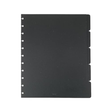 Staples Arc Notebook Tab Dividers - Durable, Letter-sized, 5 Pack, Black