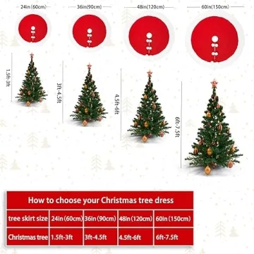 Classic Red & White Cable Knit Christmas Tree Skirt