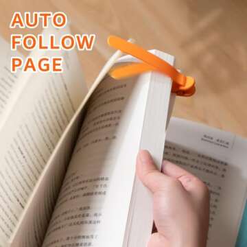 6pcs Silicone Automatic Bookmarks, Book Marks Gifts for Reading Women, Men, Kids, Book Lovers, Reade...