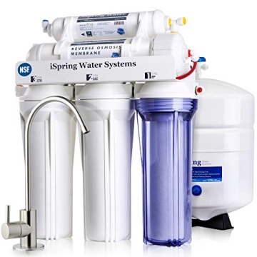 iSpring RCC7 Reverse Osmosis Water Filter System - High Capacity, NSF Certified 5-Stage Filtration f...