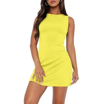 WIHOLL Women’s Mini Dress Sleeveless Round Neck – Cute Party & Club Dress 2025