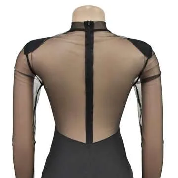 Figdaw Strapless Rhinestone Maxi Dress Sequin Dresses Sexy Evening Gowns for Women Formal Elegant 2025,Black,M,C6823