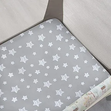 Breathable 2-Pack Pack and Play Sheets Stars Bunny Design
