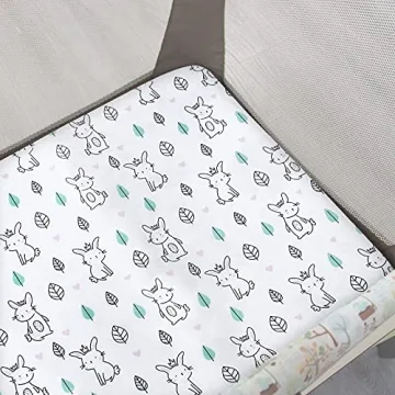 Breathable 2-Pack Pack and Play Sheets Stars Bunny Design