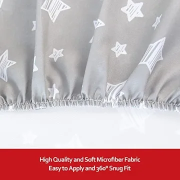 Breathable 2-Pack Pack and Play Sheets Stars Bunny Design