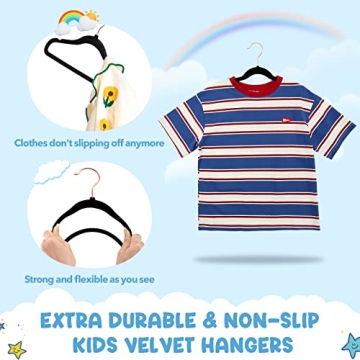 Premium House Day Velvet Kids Hangers for Quality Organization