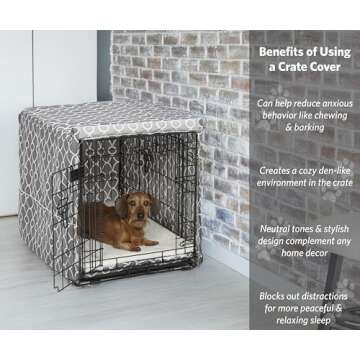 MidWest Homes for Pets Dog Crate Cover, Privacy Dog Crate Cover Fits MidWest Dog Crates, Machine Was...