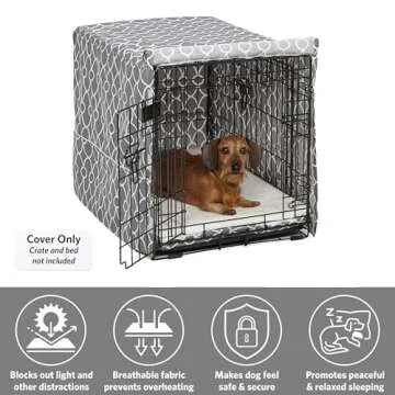 MidWest Homes for Pets Dog Crate Cover, Privacy Dog Crate Cover Fits MidWest Dog Crates, Machine Wash & Dry 30-Inch