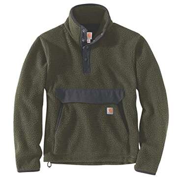 Carhartt Men's Fleece Pullover - Stylish Comfort in Basil Heather