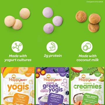 Happy Baby Organics Creamies Fruit & Veggie Snacks