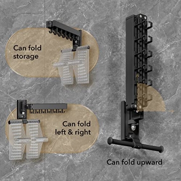 ZdwCyl Tri-Fold Wall Mounted Drying Rack Space Saver