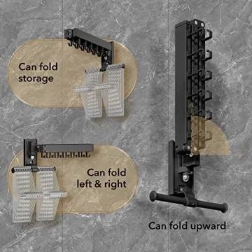 ZdwCyl Tri-Fold Wall Mounted Drying Rack Space Saver
