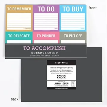 Knock Knock Sticky Notes Packet for Effective Organization
