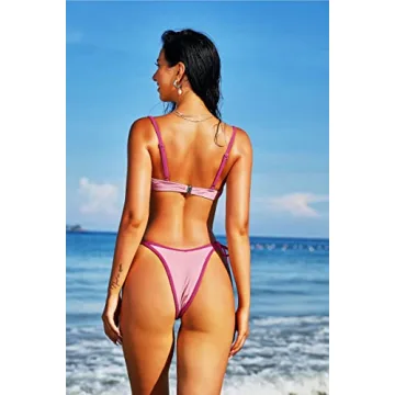 ZAFUL Women's Underwire Bikini Floral High Cut Set