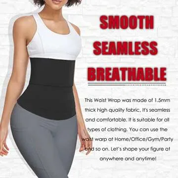 QEESMEI Waist Trainer for Women - Sleek Body Shaper Belt